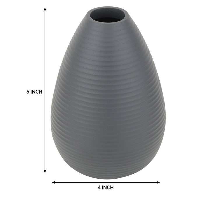 Klova Grpahite Vase | Minimalistic Decorative Vase | Elegant Graphite Vase