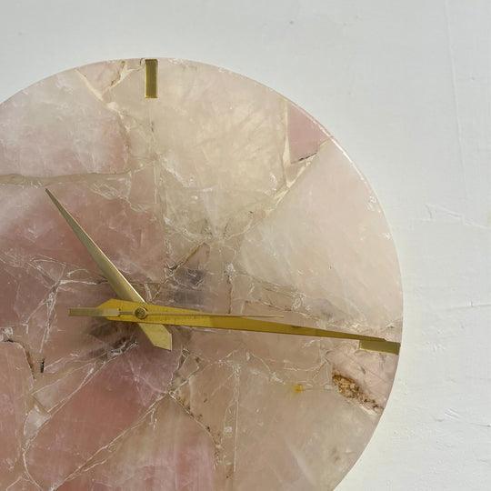 Rose Quartz Round Wall Clock for Home Decor | Modern Clock for Offices