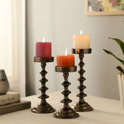 Ebon Whisper Candle holders set of 3 In