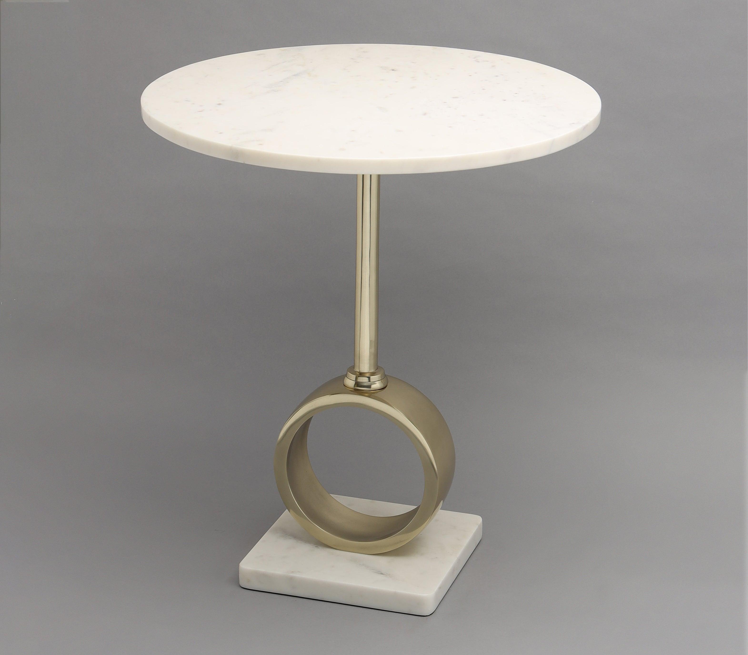 Balletic Side Table for Living Room | Decorative Marble End Table | Deigner Corner Table