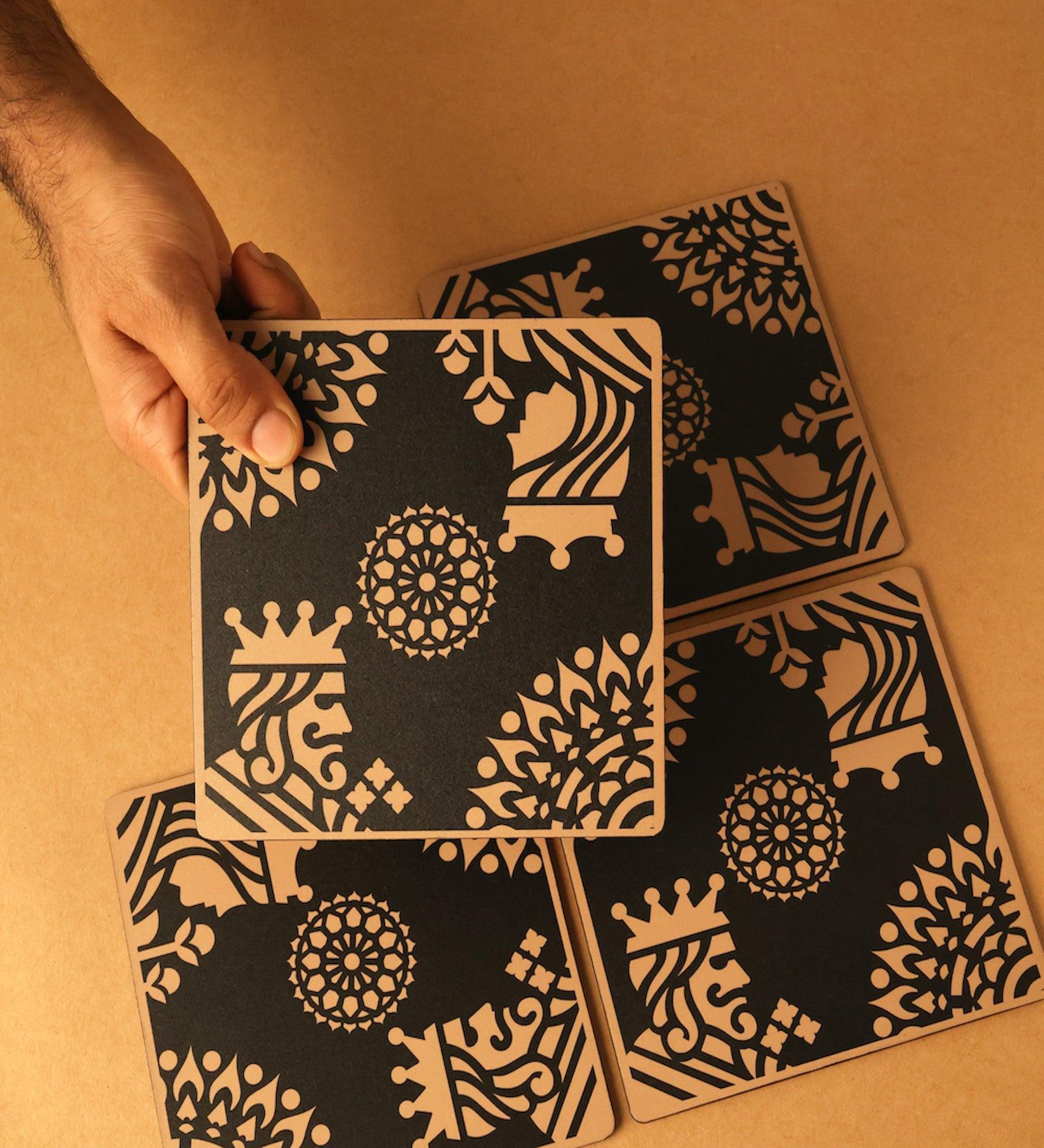 Gold King Queen Big Trivet (Set of 4)