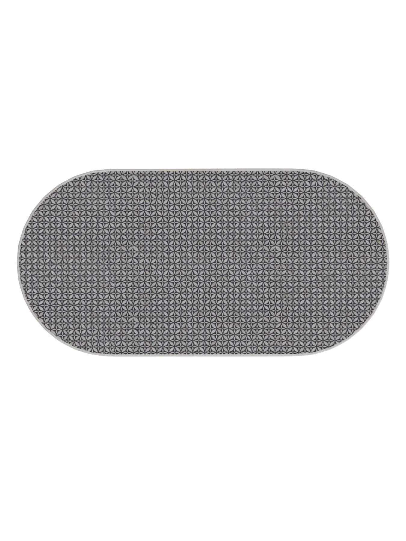 Inlay Jordan Oval Shape Coffee Table - Geometric Floral