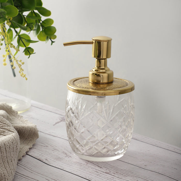 Astrid Crystal Cut dispenser in Gold