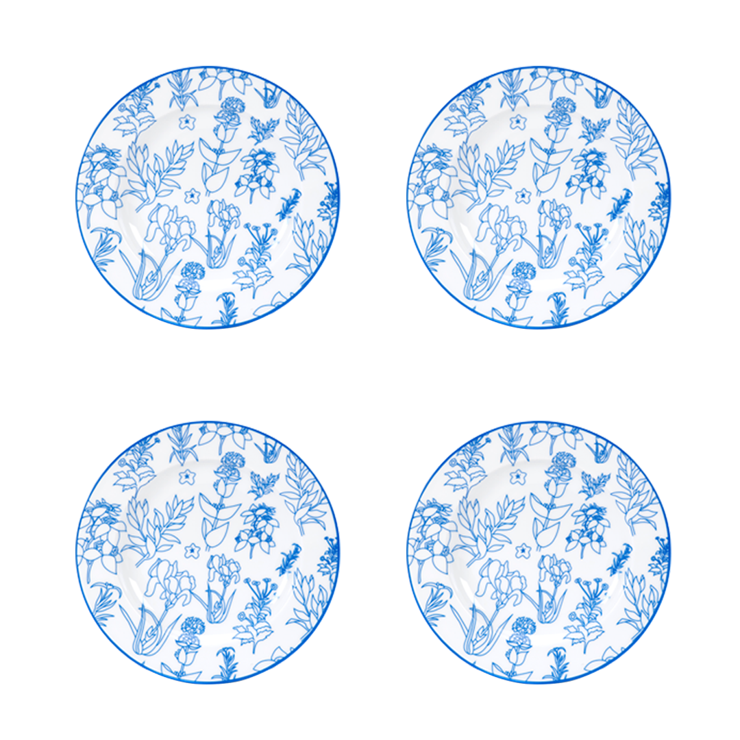Love Indigo Side Plate -  Set of 4