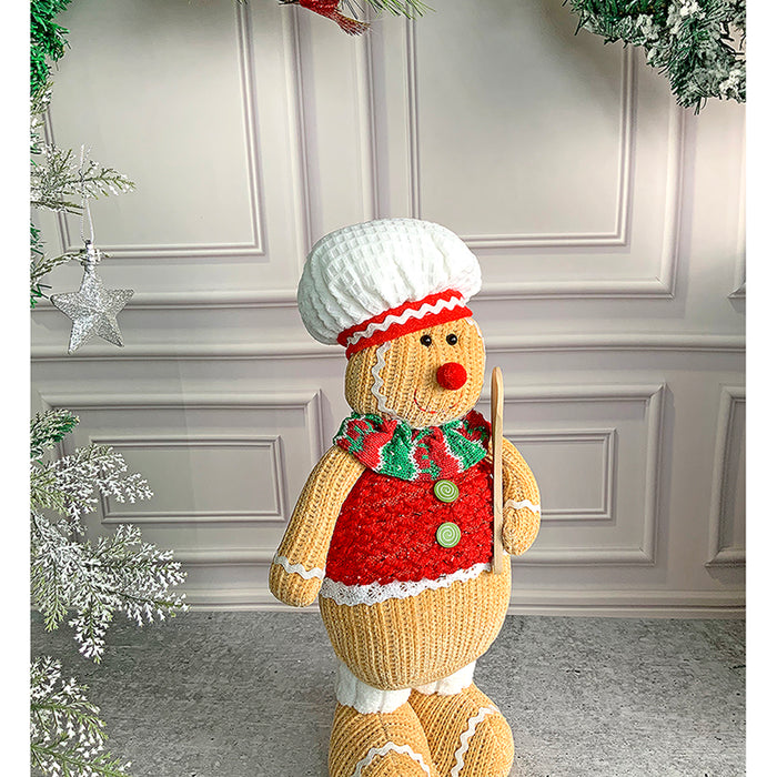 Spoon Gingerbread Self Standing Man Christmas Table Décor and Christmas Decoration