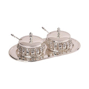 Sugar pots with Tray