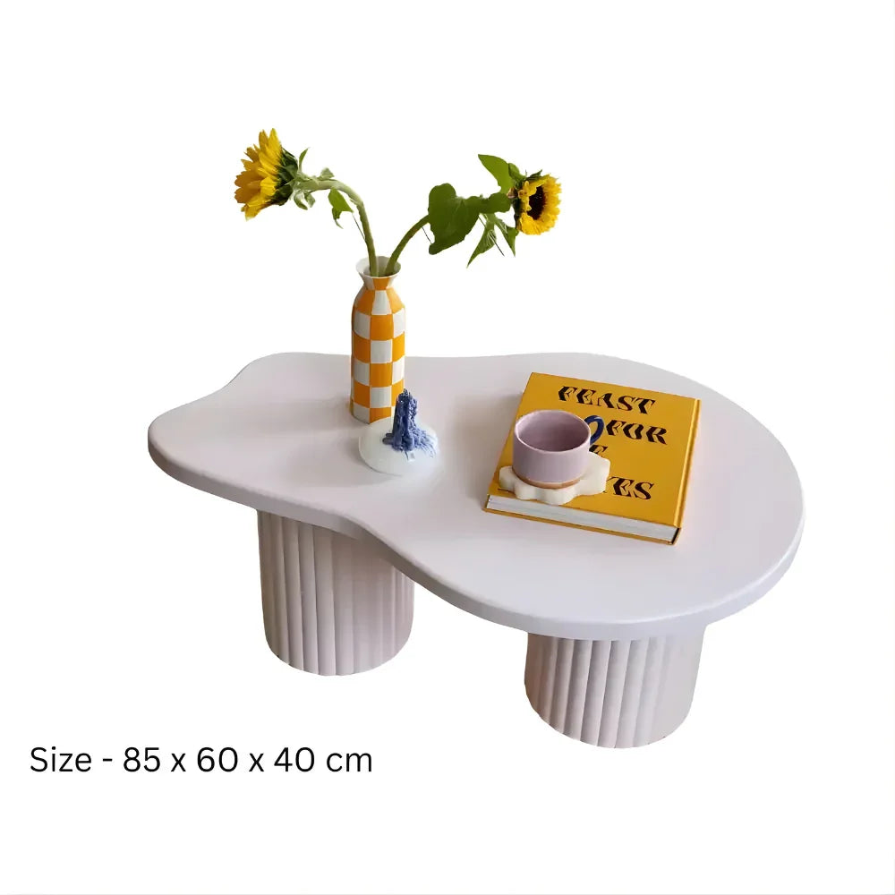 Charming Coffee Table Child-Safe & Durable for Kids (White)