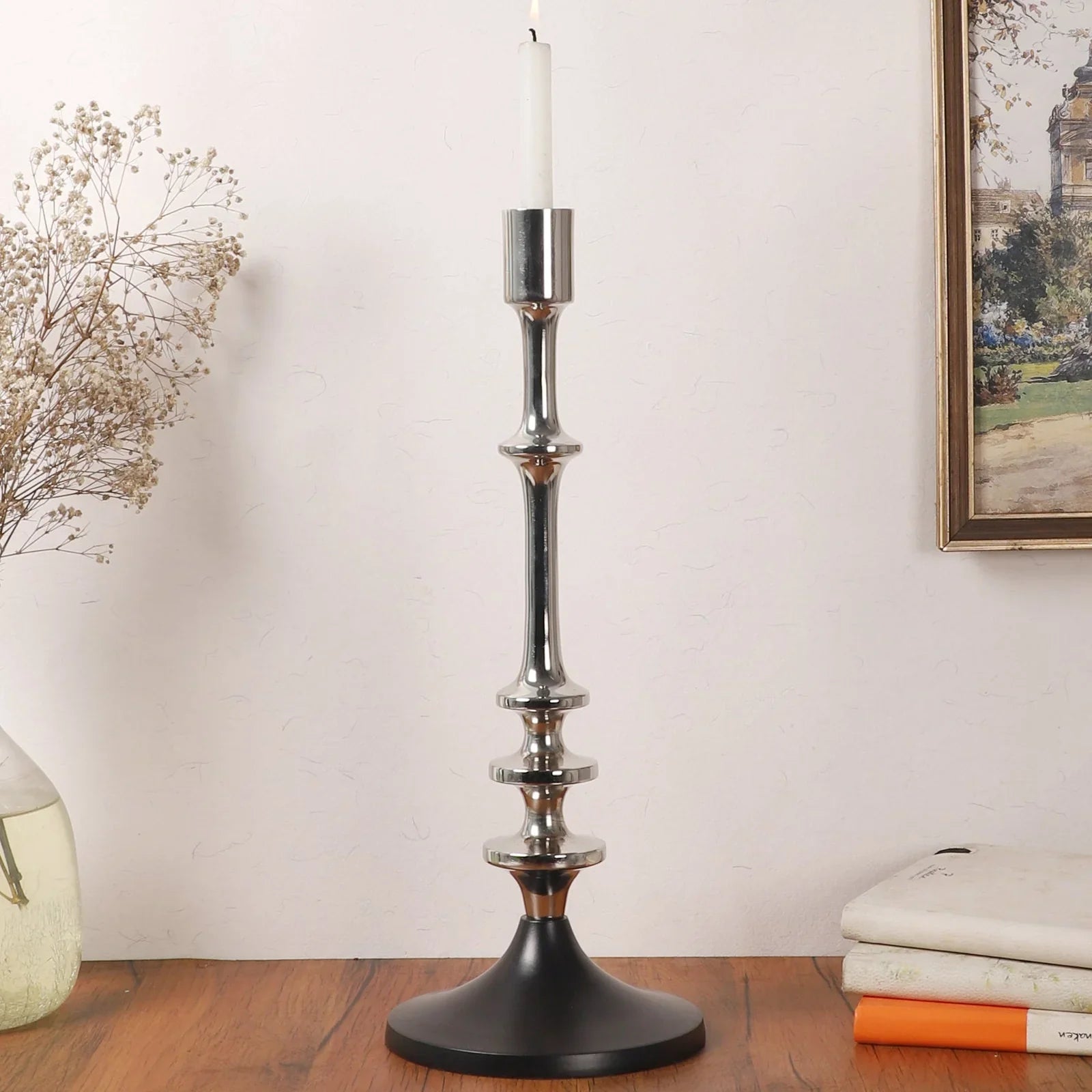 Aristea Silver Candle Holder