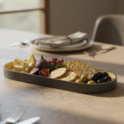 Bamboo Oval Snacks Platter With Bowl