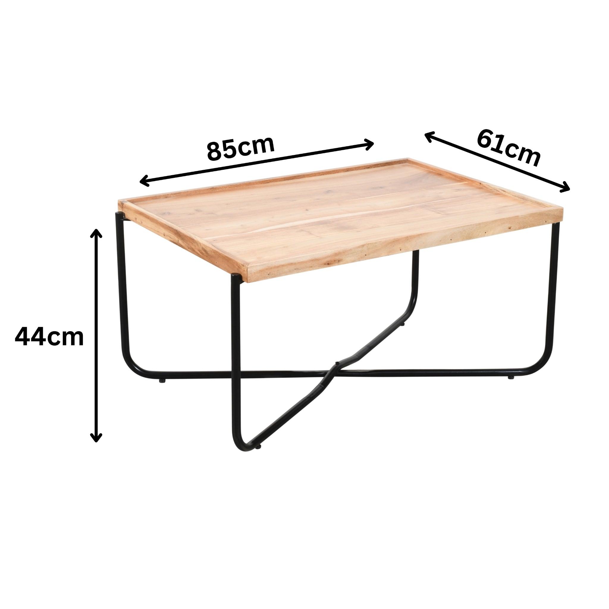 Minicoy Wooden Center Table for Living Room | Acacia Wood Coffee Table | Tea Table