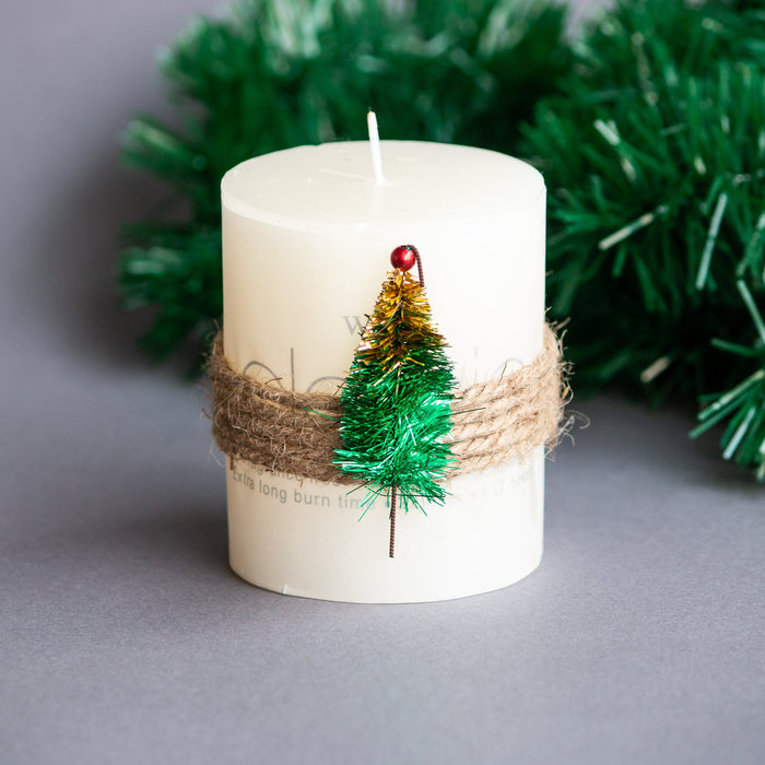 Elegant White Decorative Candle | Chic Ivory Accent Candle