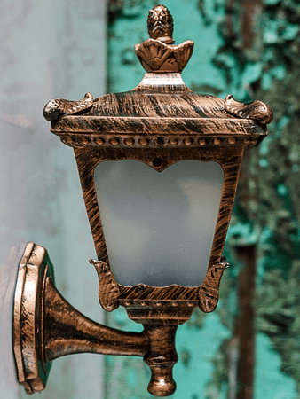 Aluminum casted copper antique finish outdoor wall light