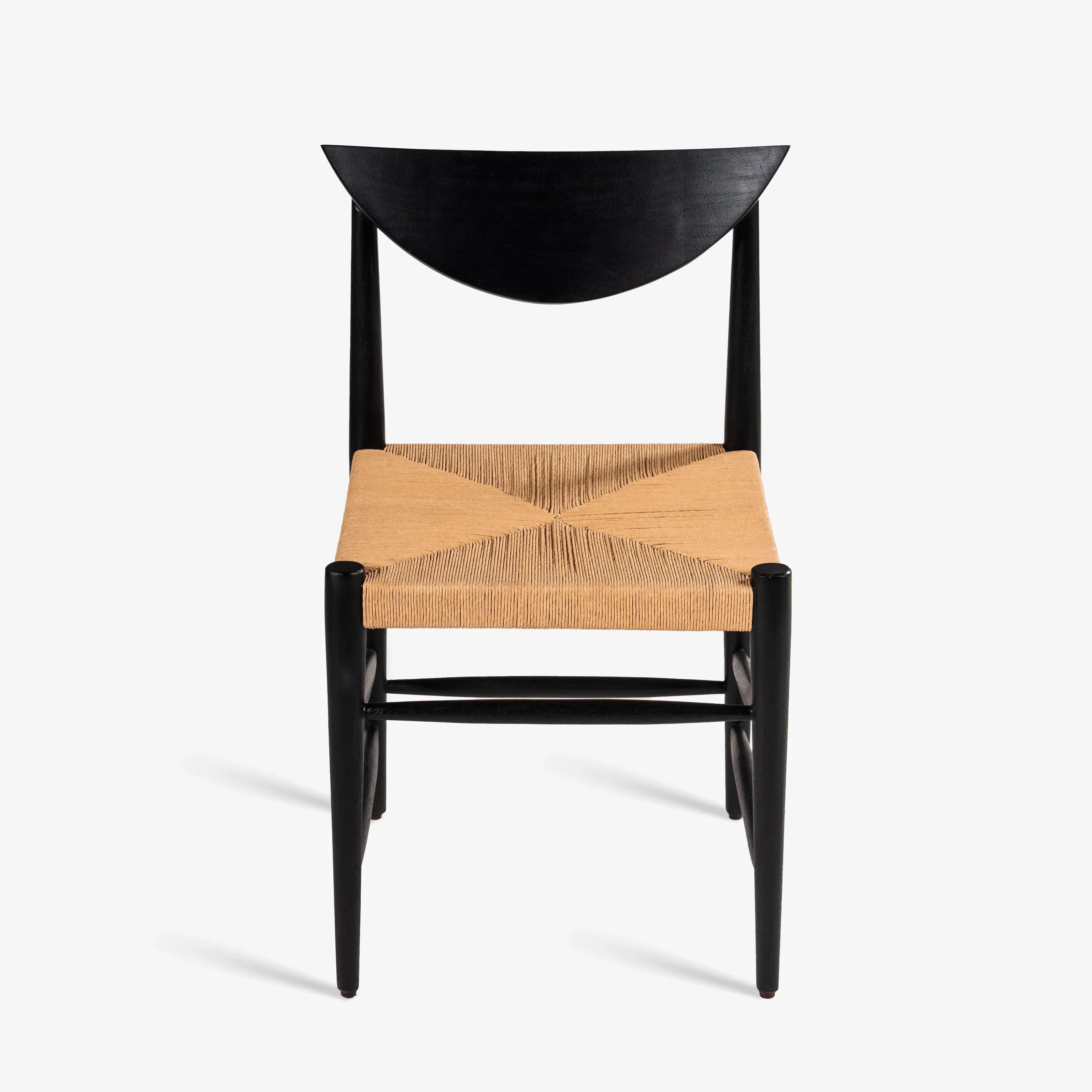 Saanra Designer Dining Chair | Mango Wood Chair with Upholstered Seat with Black Wire Brush Finish
