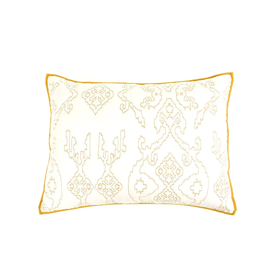 Caspian White Quilt With Sham Set