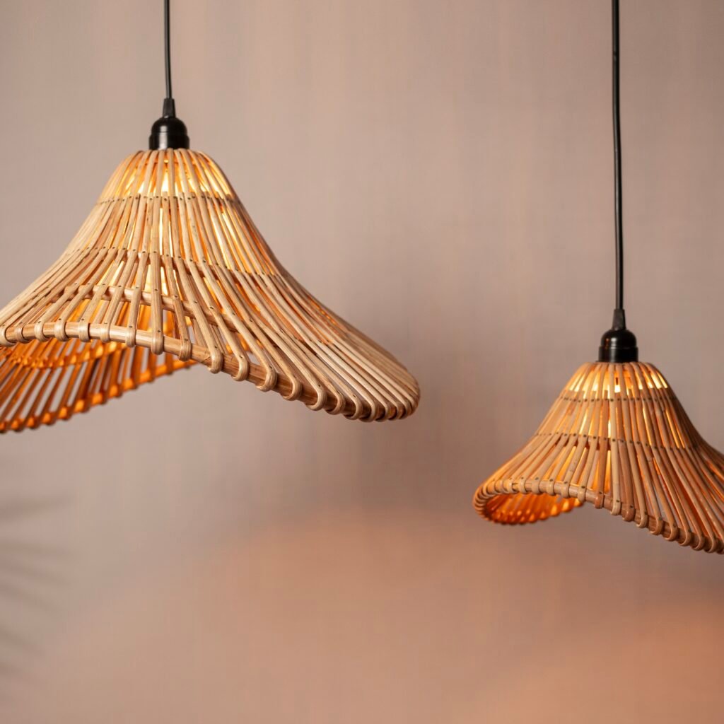 ALO Handwoven Rattan Pendant Lamp | Sculptural Ambient Ceiling Light Lamp