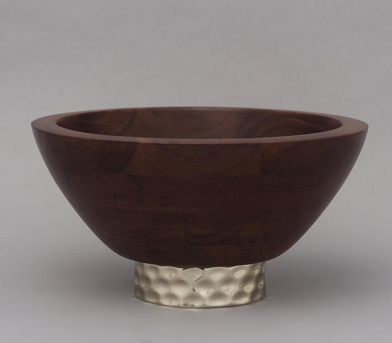 Thicket Bowl | Gold Finished with Acacia Wood