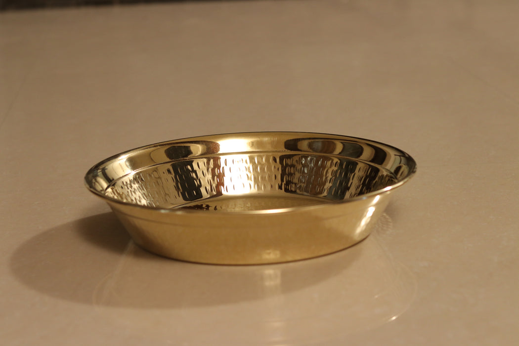 Golden Brass aesthetic Round Paraat | Thaal For Serveware & Kitchen Utilities