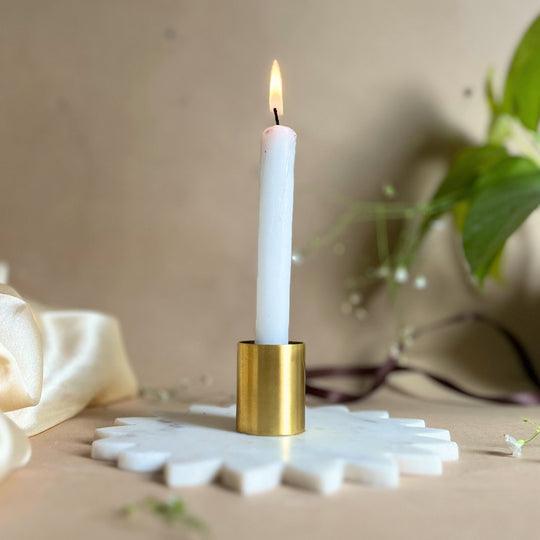 Marble Candle Holder with Sunflower Shape | Candle Stand