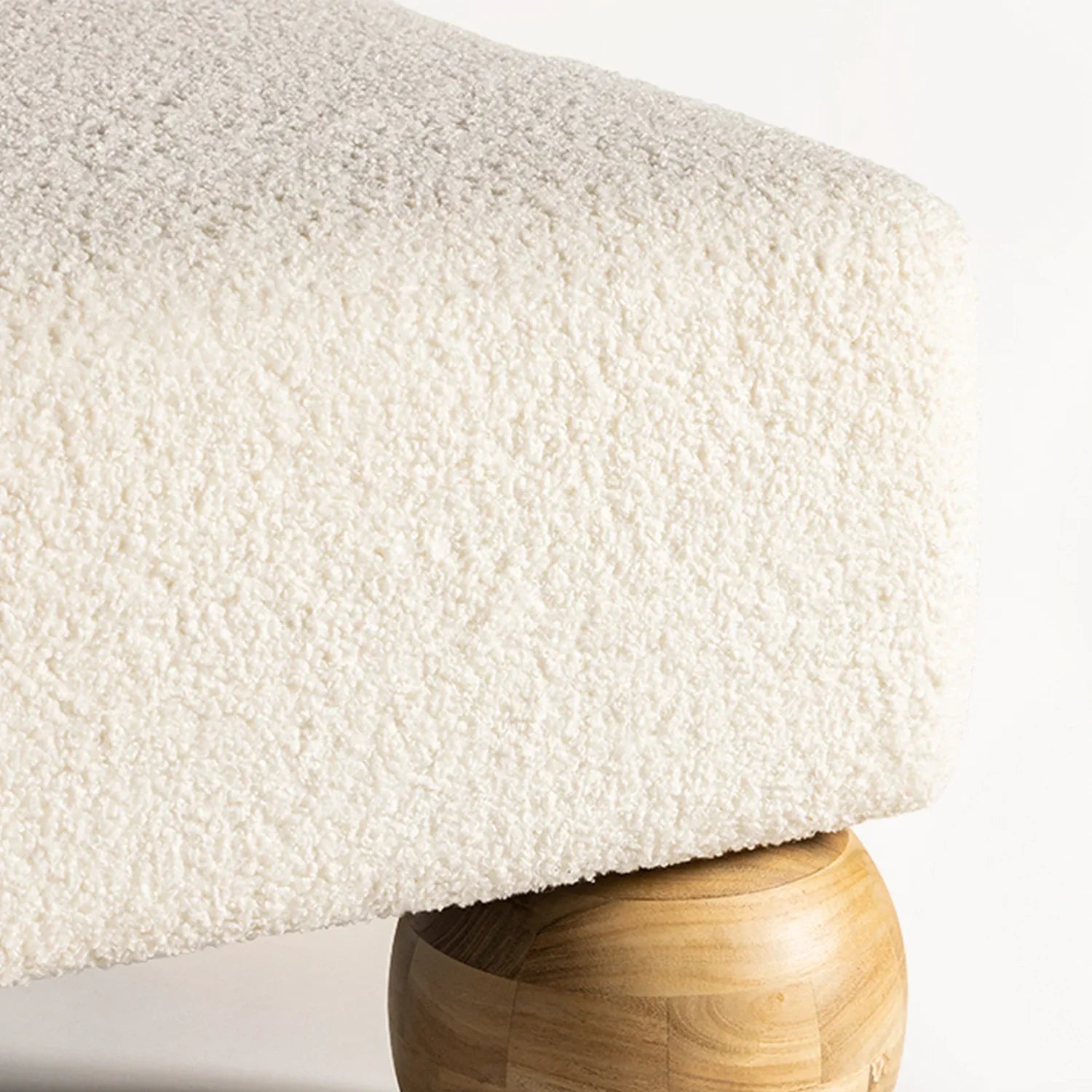 Vrukon Teak Wood & Fabric Upholstery Bench