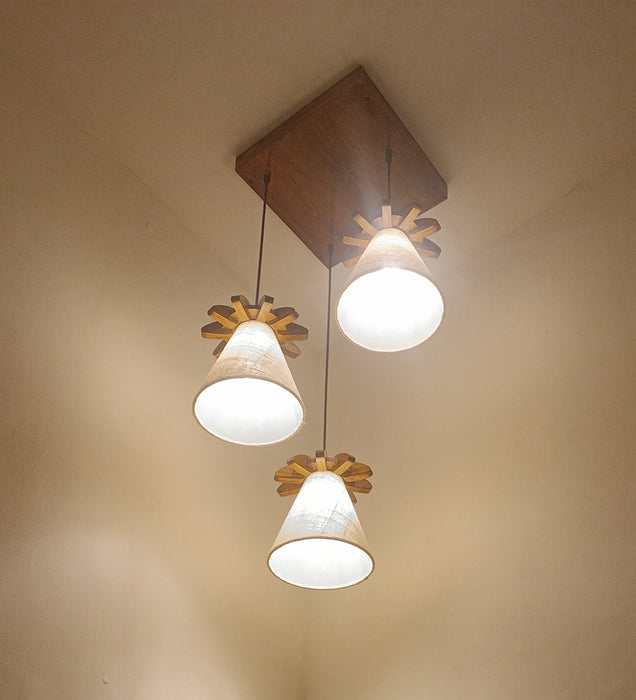 Propel Brown Wooden Cluster Hanging Light | Decorative Pendant Lamps