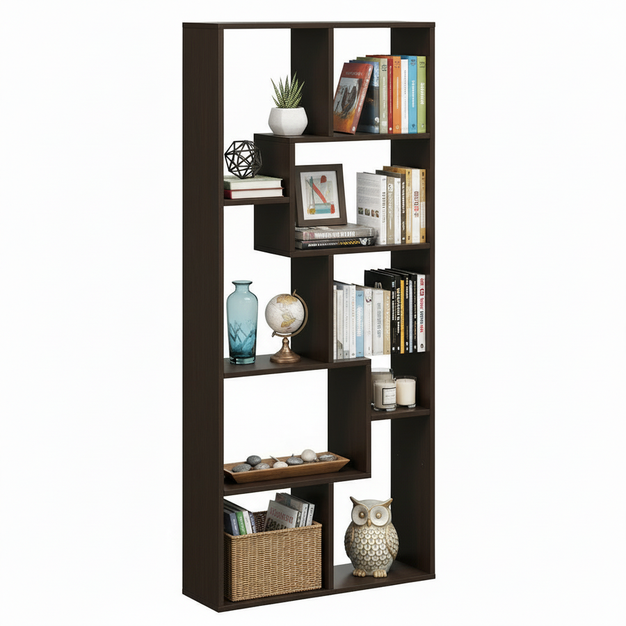 Modern Bookshelf with Storage Shelves - Medina