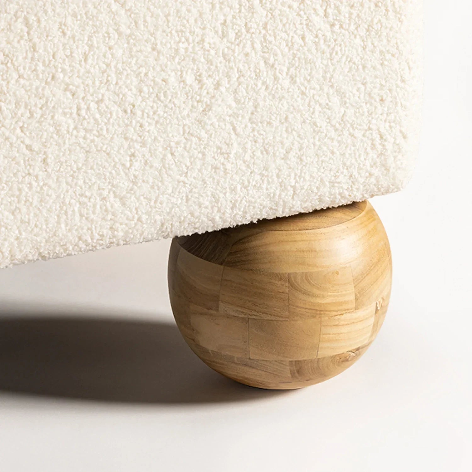 Vrukon Teak Wood & Fabric Upholstery Bench