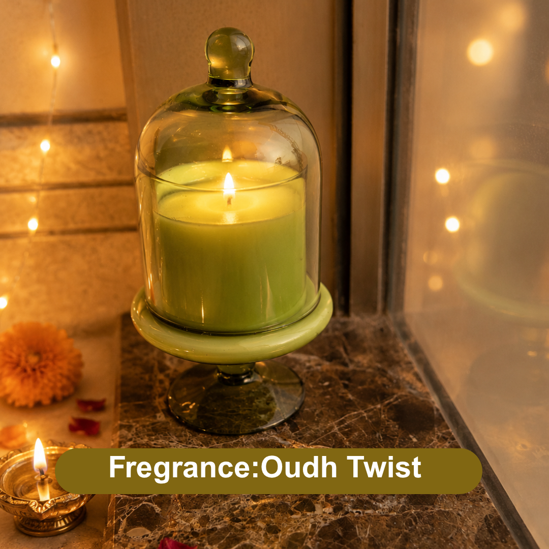 Emerald Glow Diwali Candle Gift Hamper