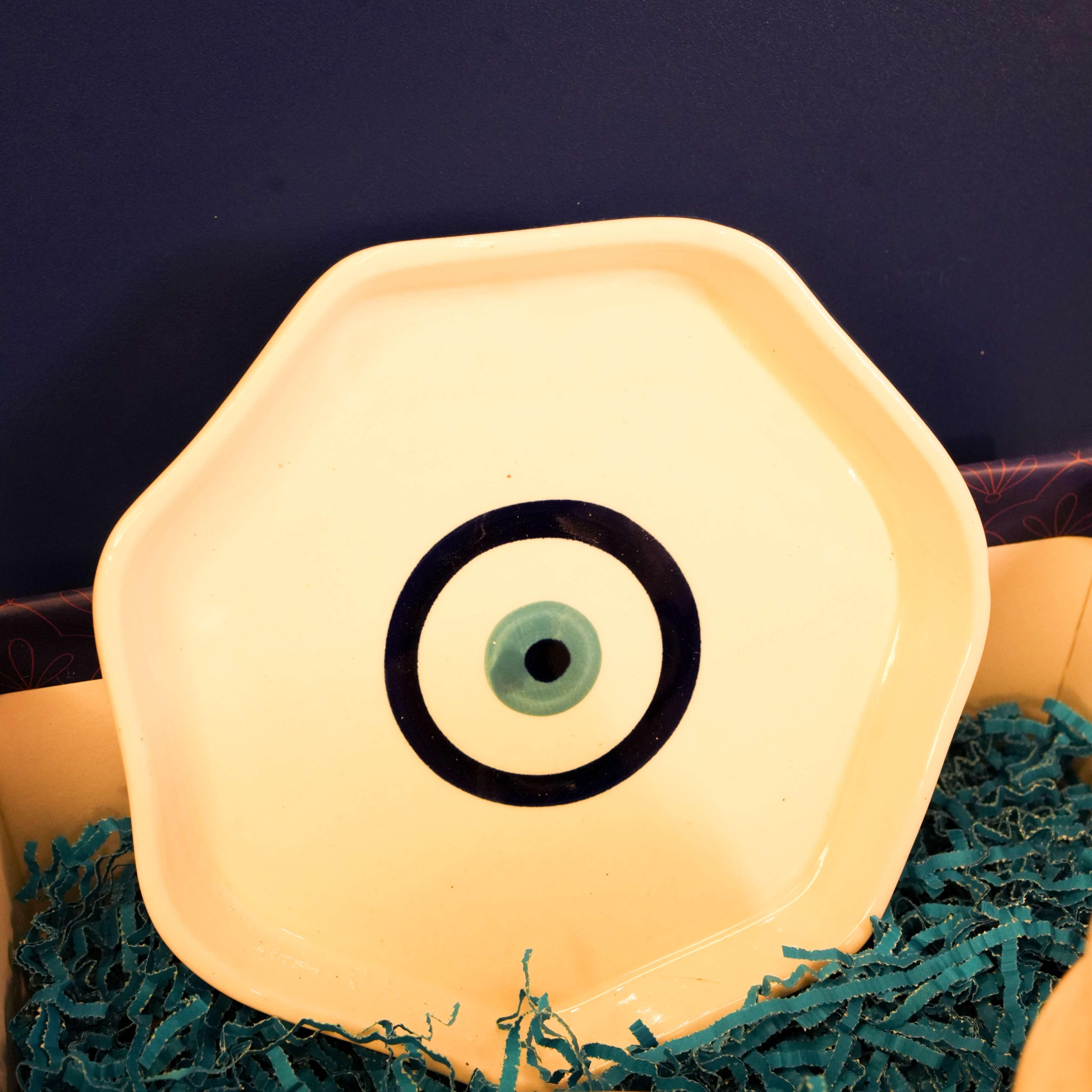 Nazar Suraksha Evil Eye Breakfast Set | Cup & Plate Diwali Gift Box