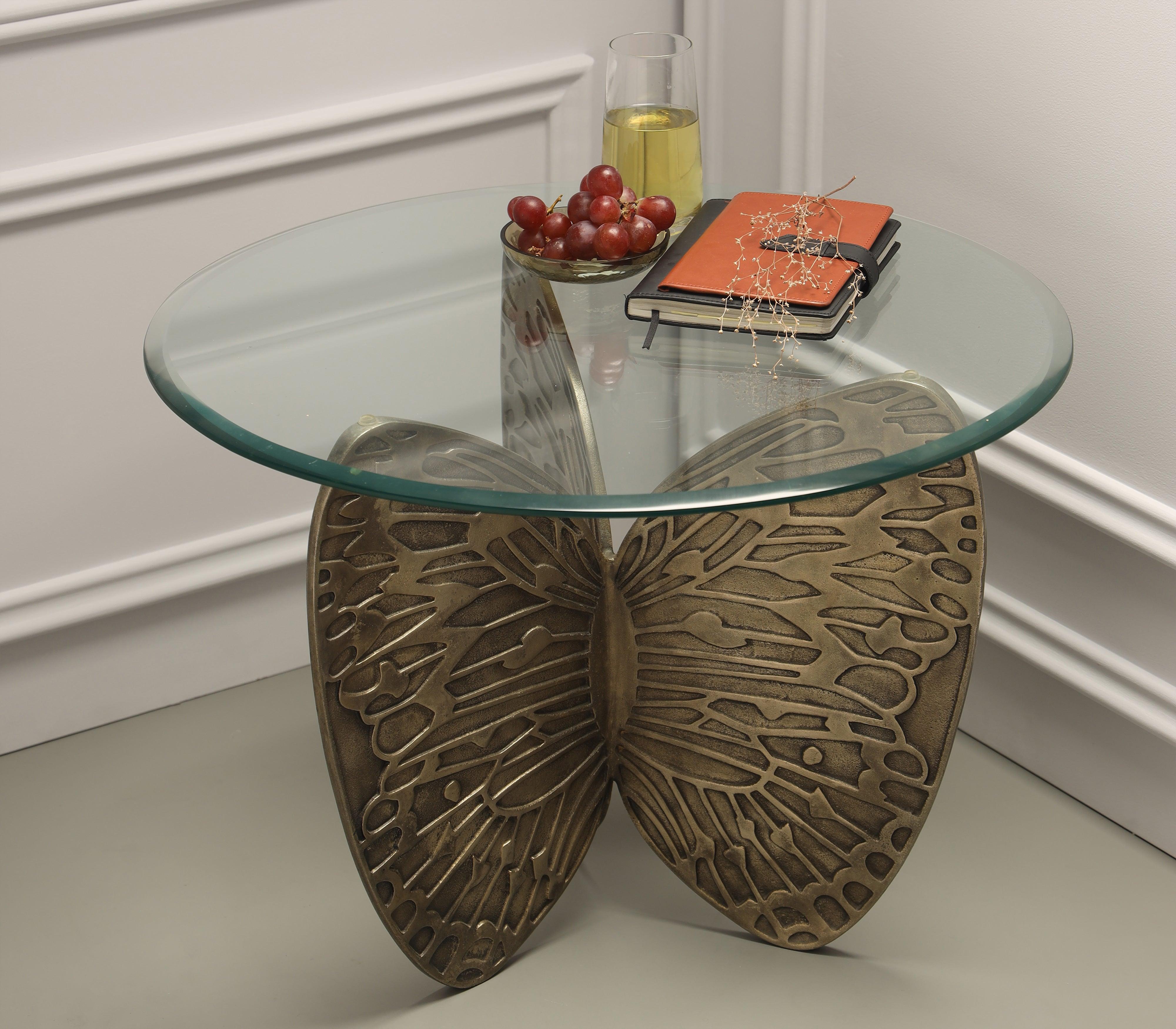 Monarch Butterfly Side Table for Living Room | Designer Corner Table | Luxurious Tea Table