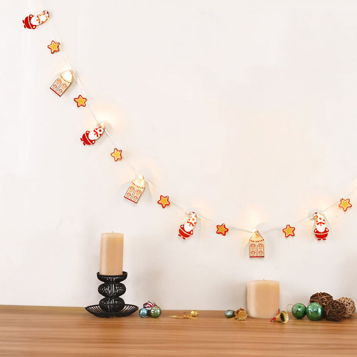 Santa - House-Star Light Bunting