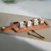 Ora-Pravah Serving Platter with Brass Inlay & Tong