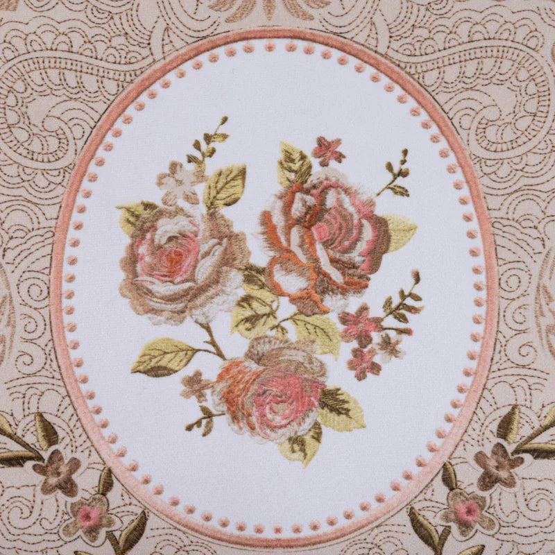 Vintage Floral Medallion Velvet Cushion Cover