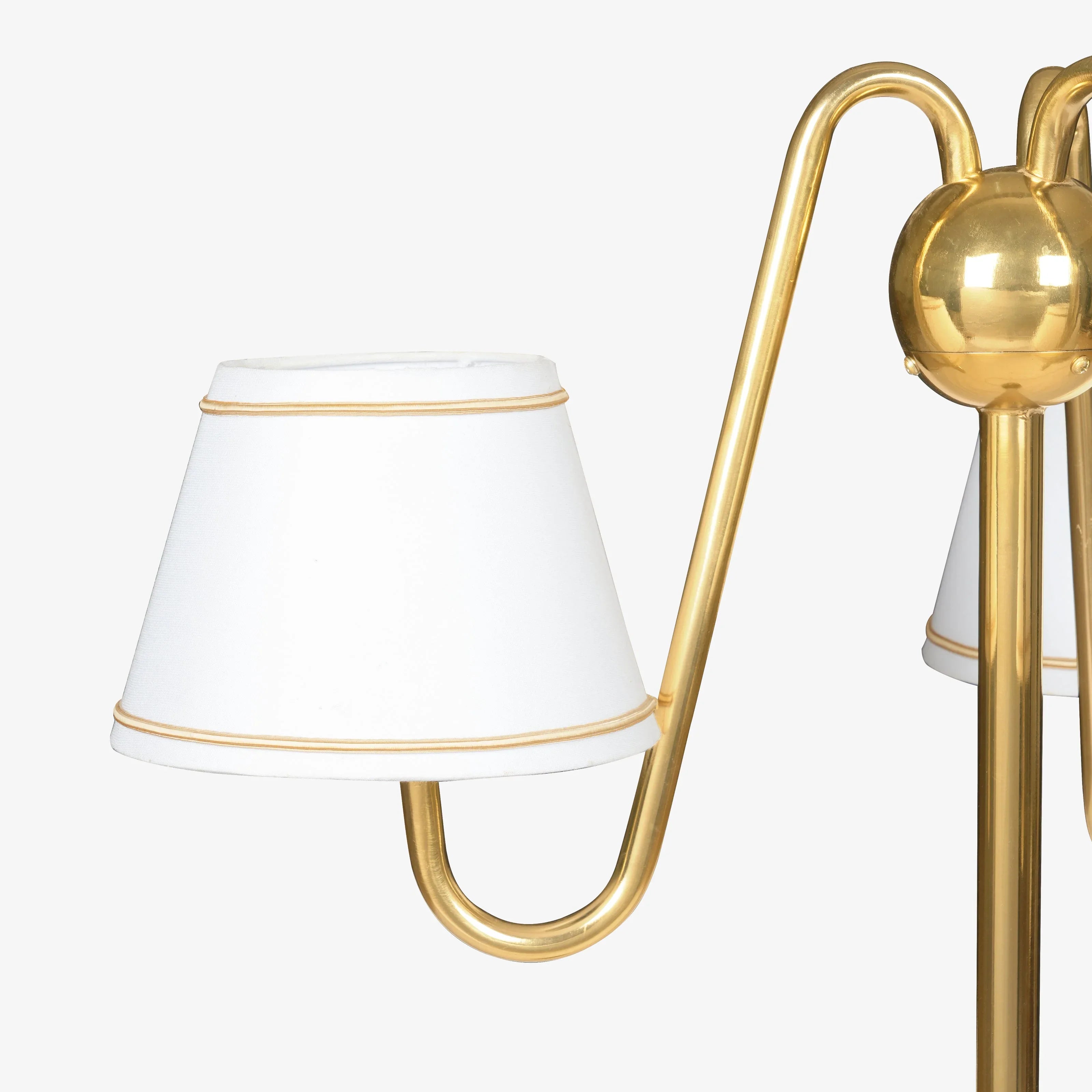 Alina Designer Floor Lamp for Living Room | Brass Finish Standing Lamp