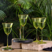 Shade Set of 4 Wine Glasses Green Hues