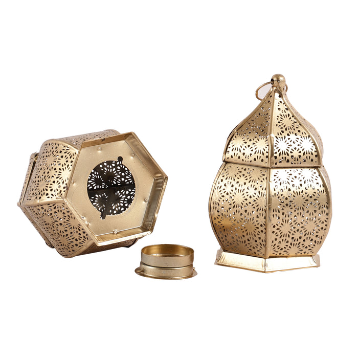 Unique Moroccan Lantern Candle Holder | Set of 2