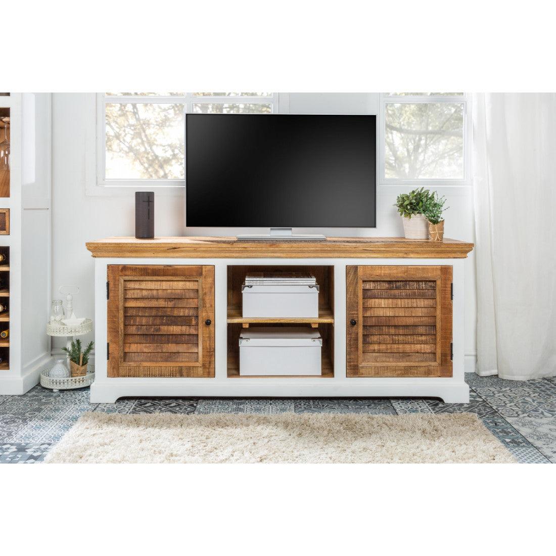 Whitewave Solid Wood Tv Cabinet Two Door Storage Unit | Entertainment Unit (Tv Unit)