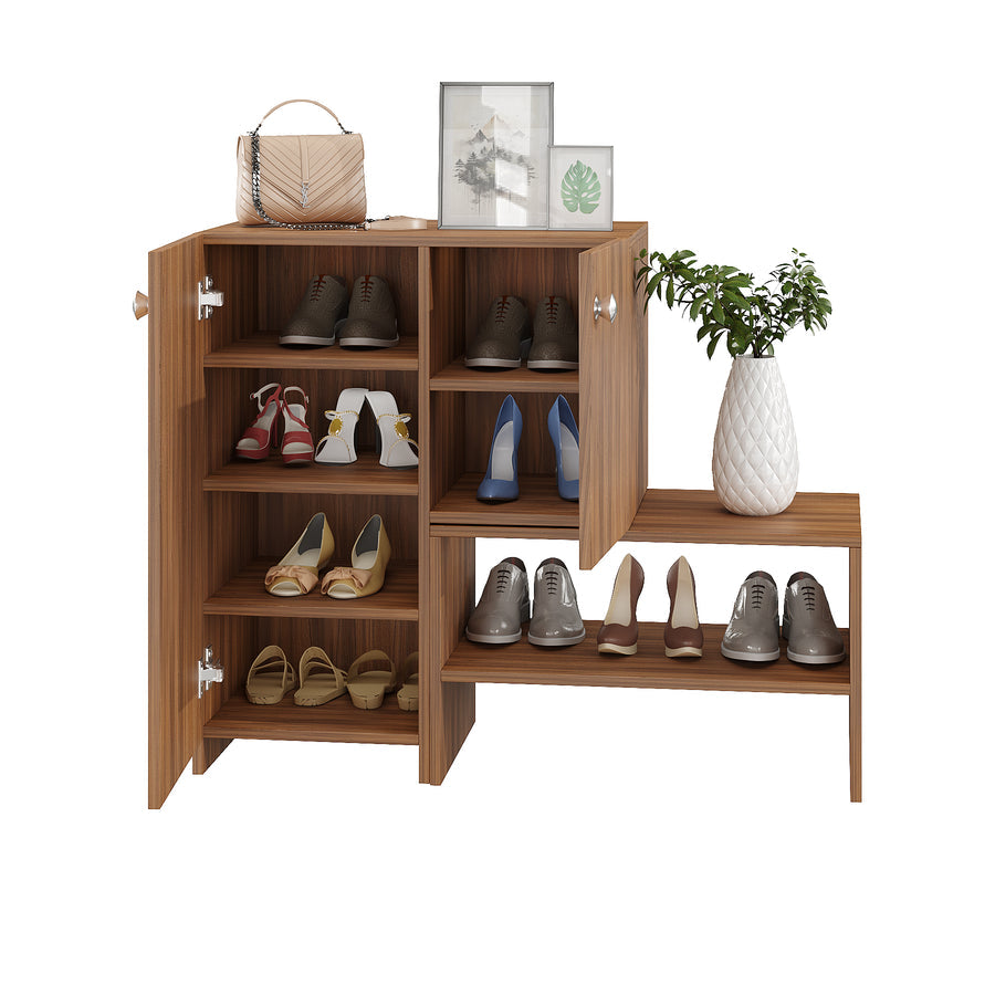 Shoe Rack Cabinet with Doors and Storage - Burner