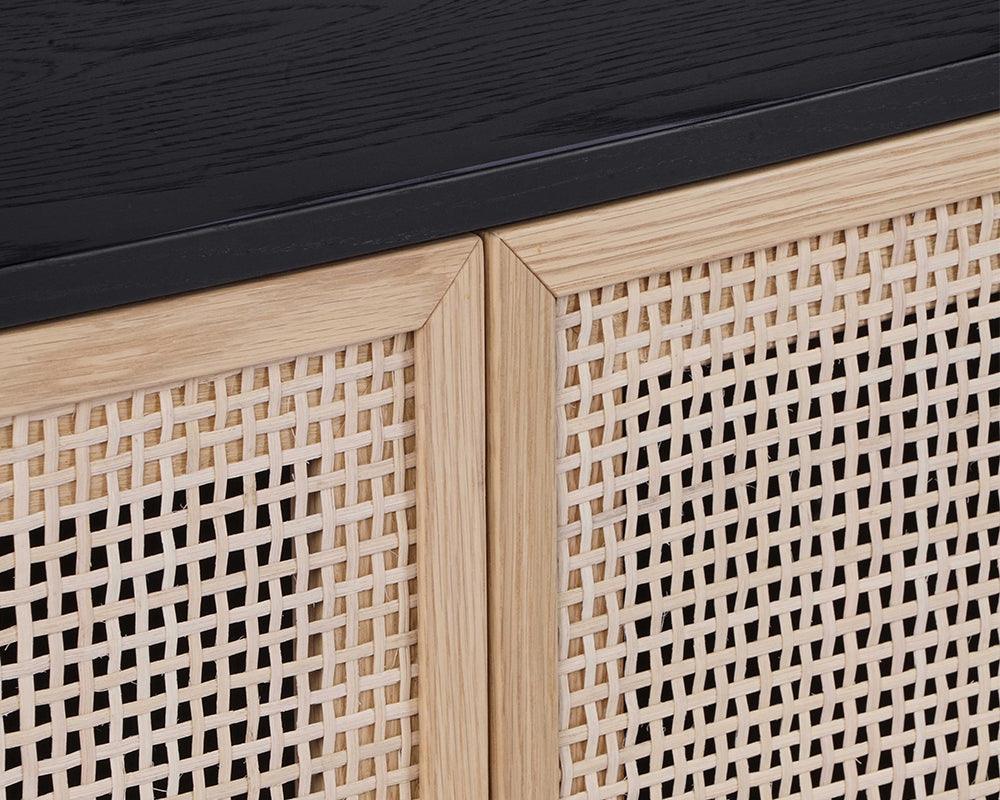 Rattan Cabinet |  Mango Wood & Natural Canvas