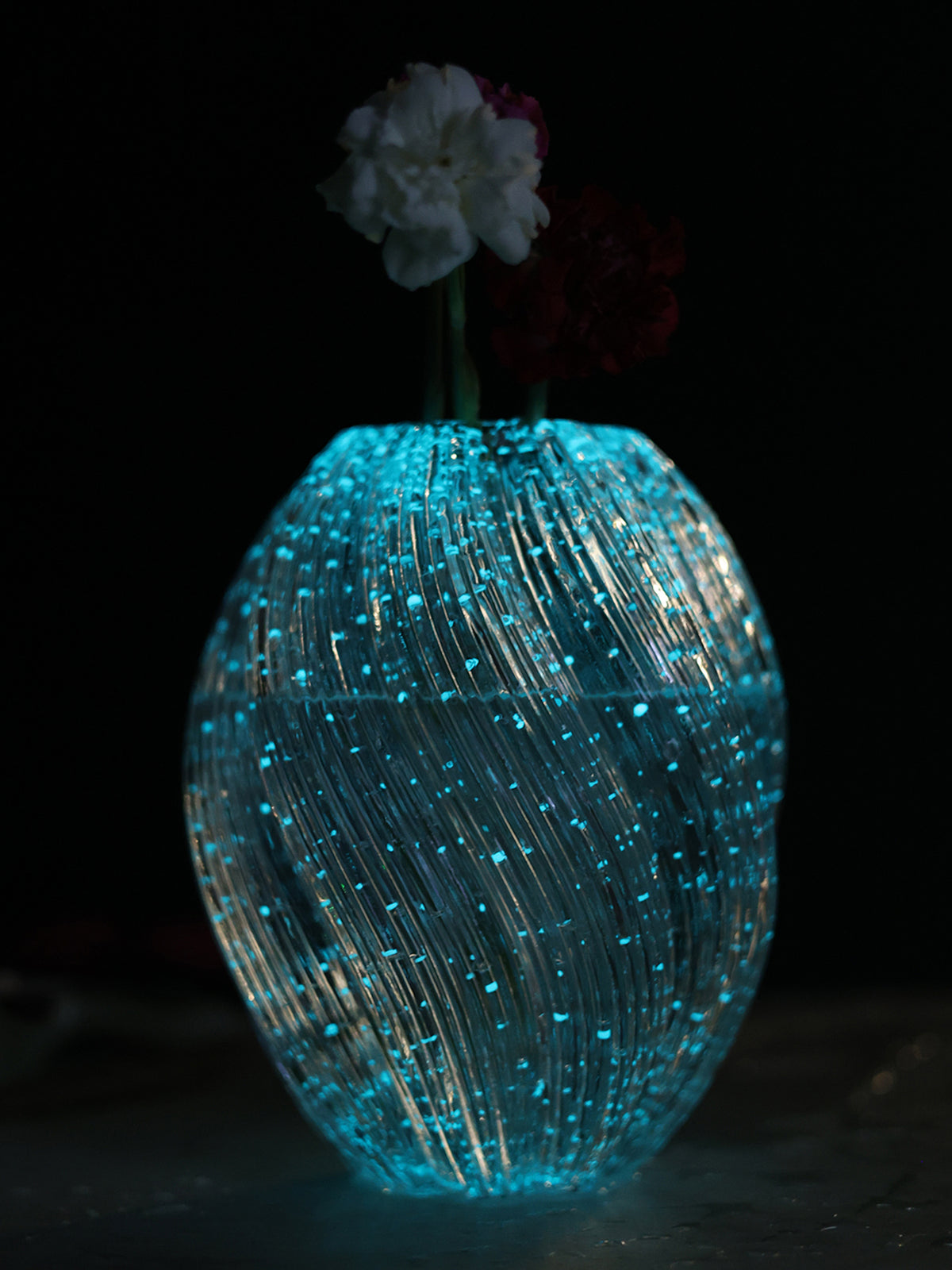 Lunara Night Glow Crystal Vase
