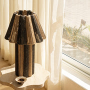 Kenji Designer Table lamp For Living Room & Bedroom| Decorative Rafia and Metal Night Lamp