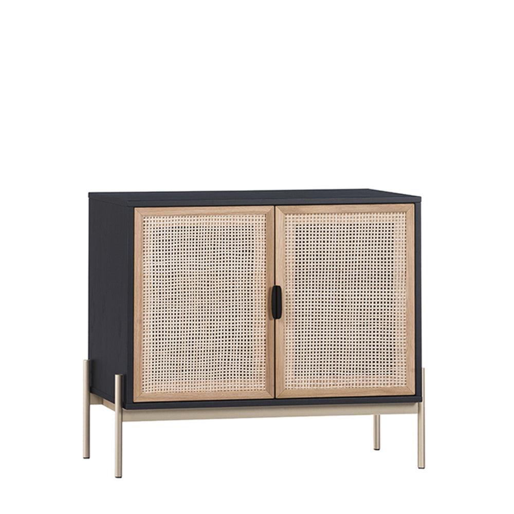 Rattan Cabinet |  Mango Wood & Natural Canvas