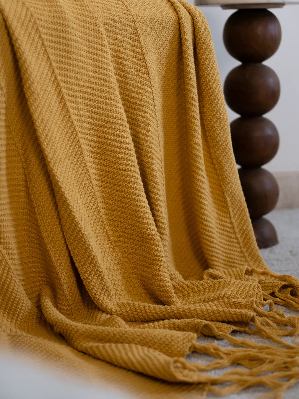Sienna Cotton Knitted Throw