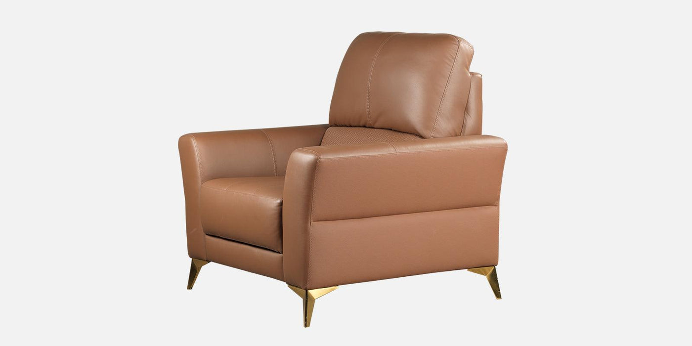 Madrid Genuine Leather Modern design sofa In Brown Colour