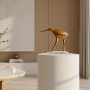 Golden Herald - Metal Bird Sculpture