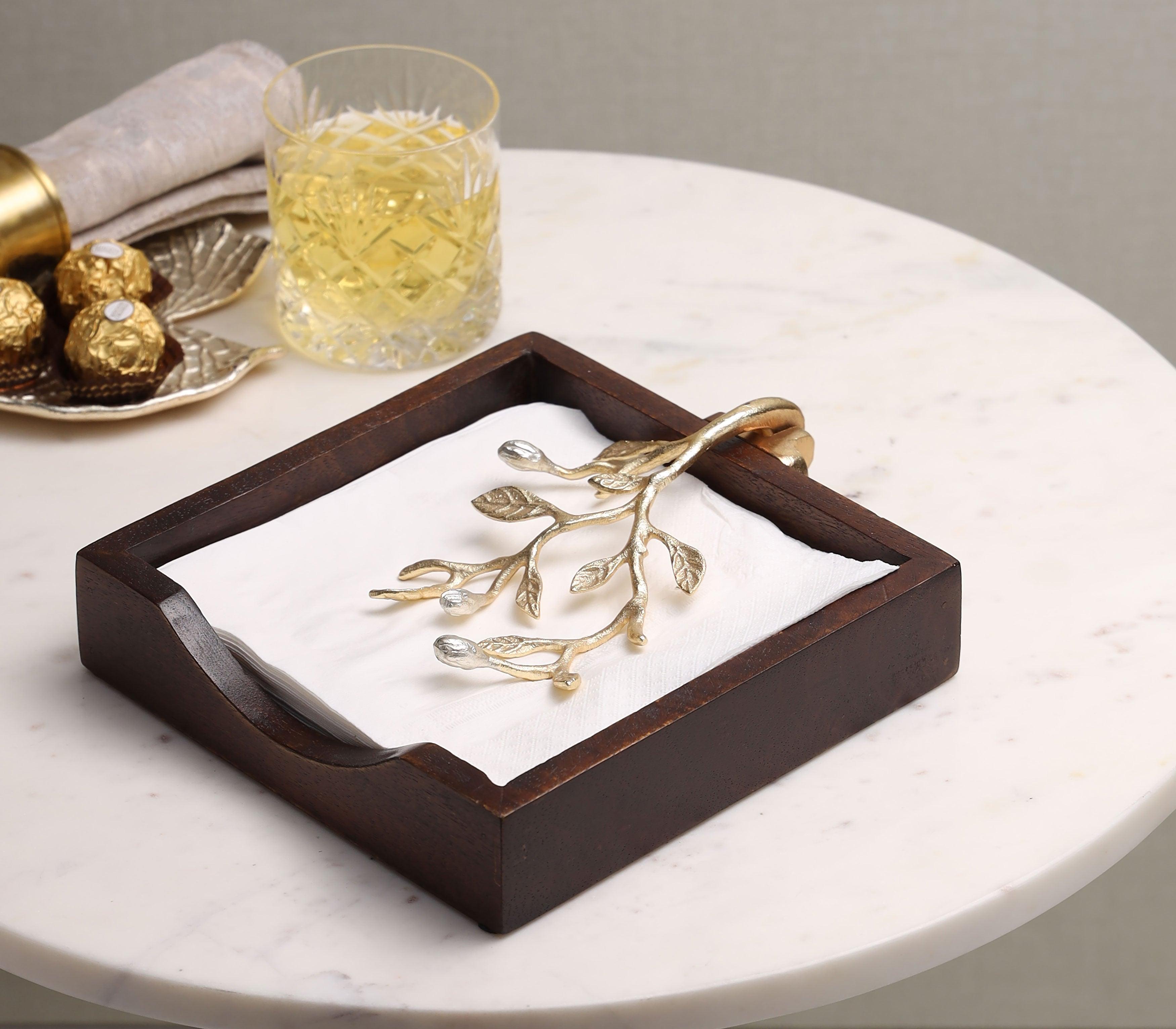 Leaves with Bud Serviette Holder