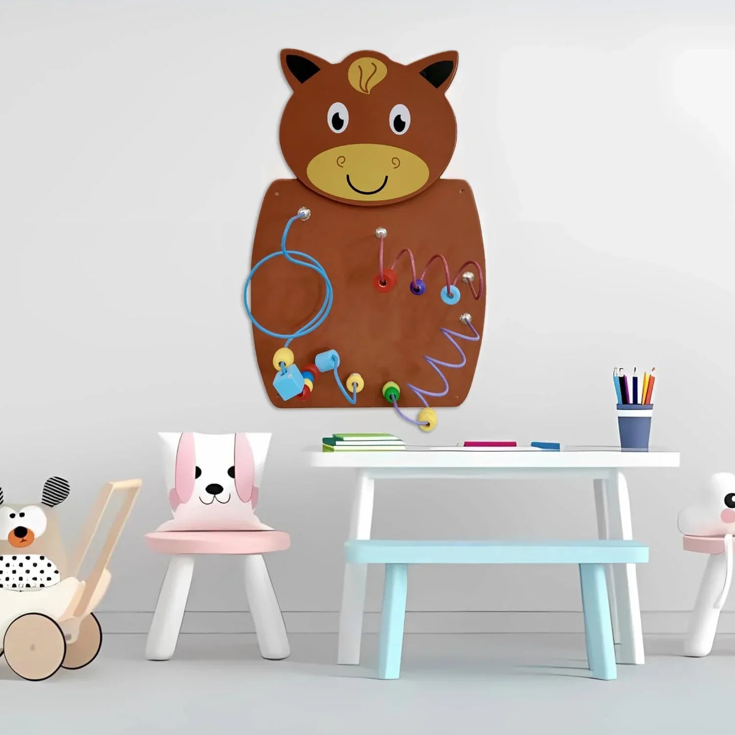 Toys Wooden Bear Wall Toy Educational Toy