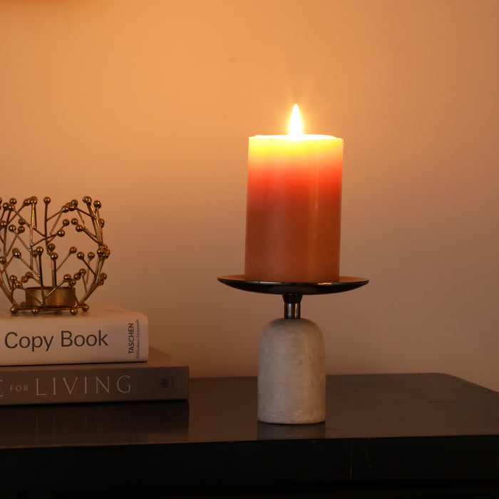 Marble Pri Pillar Candle Mini Stand