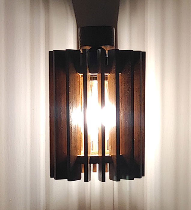 Ventus Brown Wooden Wall Light for Living Room Decor | Hanging Lamp