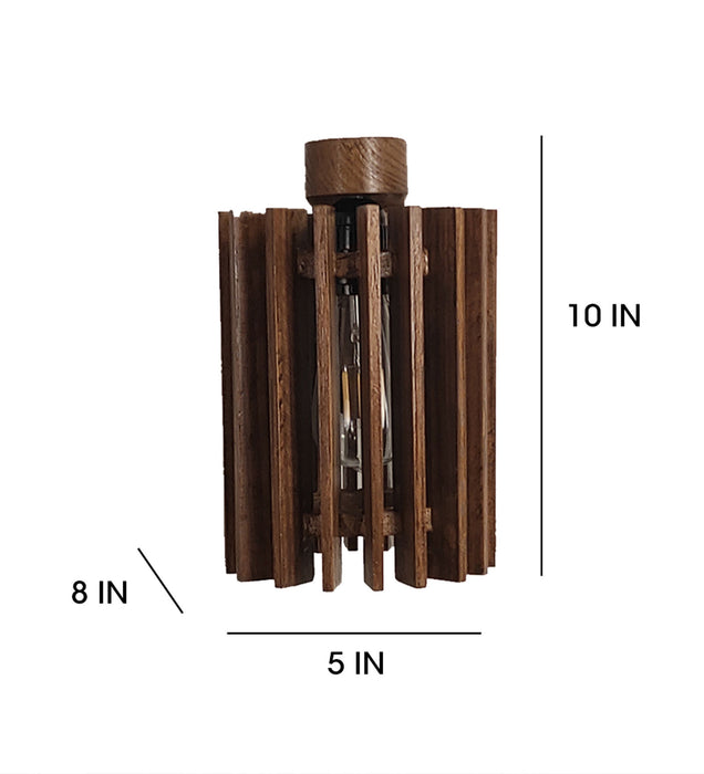 Ventus Brown Wooden Wall Light for Living Room Decor | Hanging Lamp