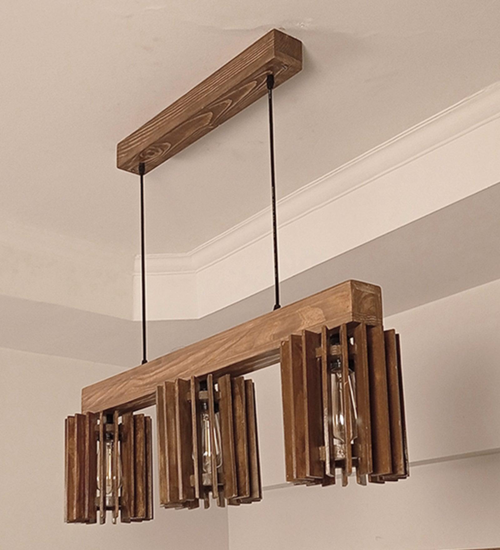 Ventus Brown 3 Series Hanging Light for Decor | Ceiling Pendant Lamps